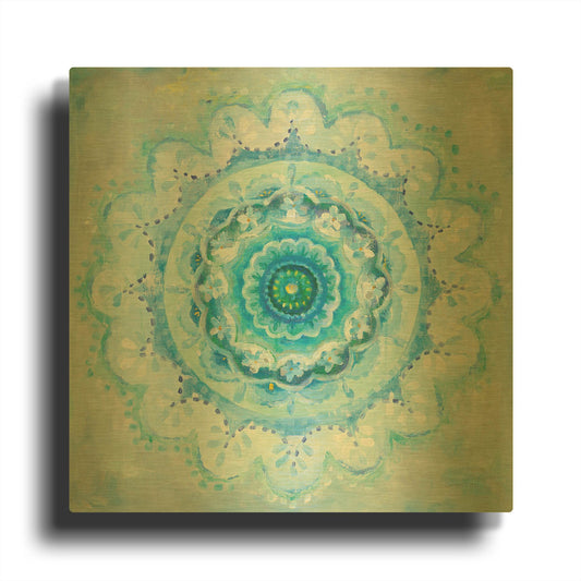 'Coastal Mandala' By Danhui Nai Gold Metal Wall Art