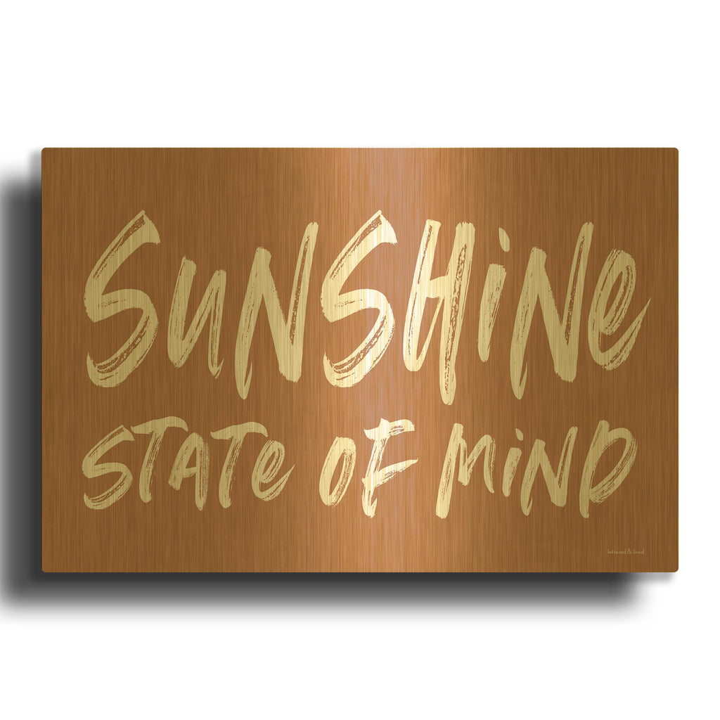 'Sunshine State of Mind' By Lettered Gold Metal Wall Art