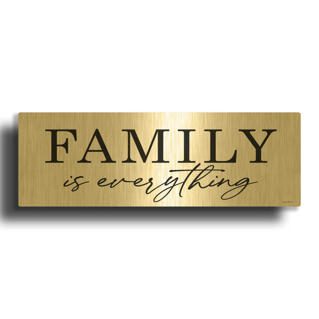 'Family is Everything' By Lettered Gold Metal Wall Art
