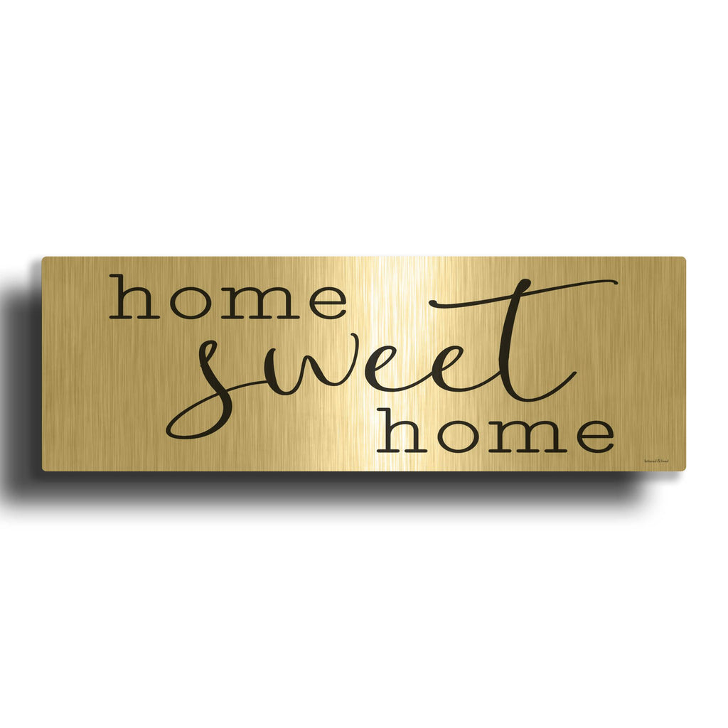 'Home Sweet Home' By Lettered Gold Metal Wall Art