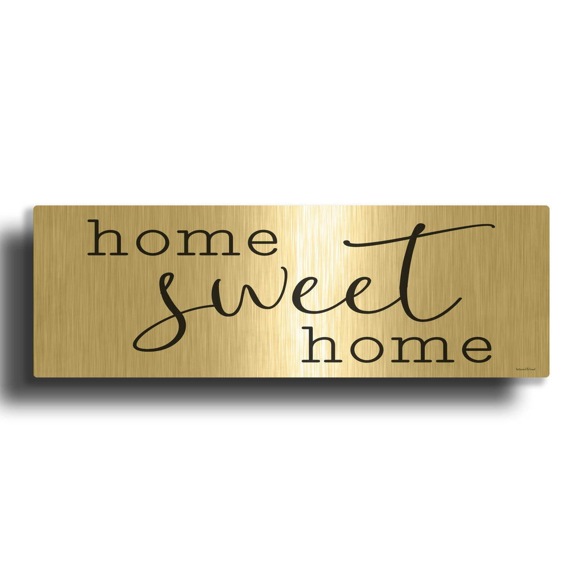 'Home Sweet Home' By Lettered Gold Metal Wall Art