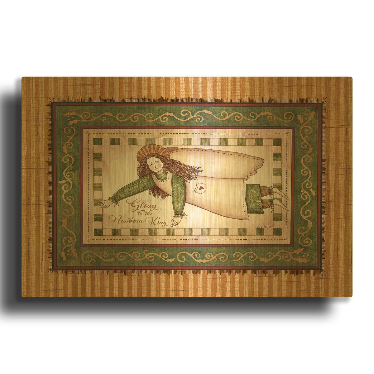 'Angel Rejoicing' By Linda Spivey Gold Metal Wall Art