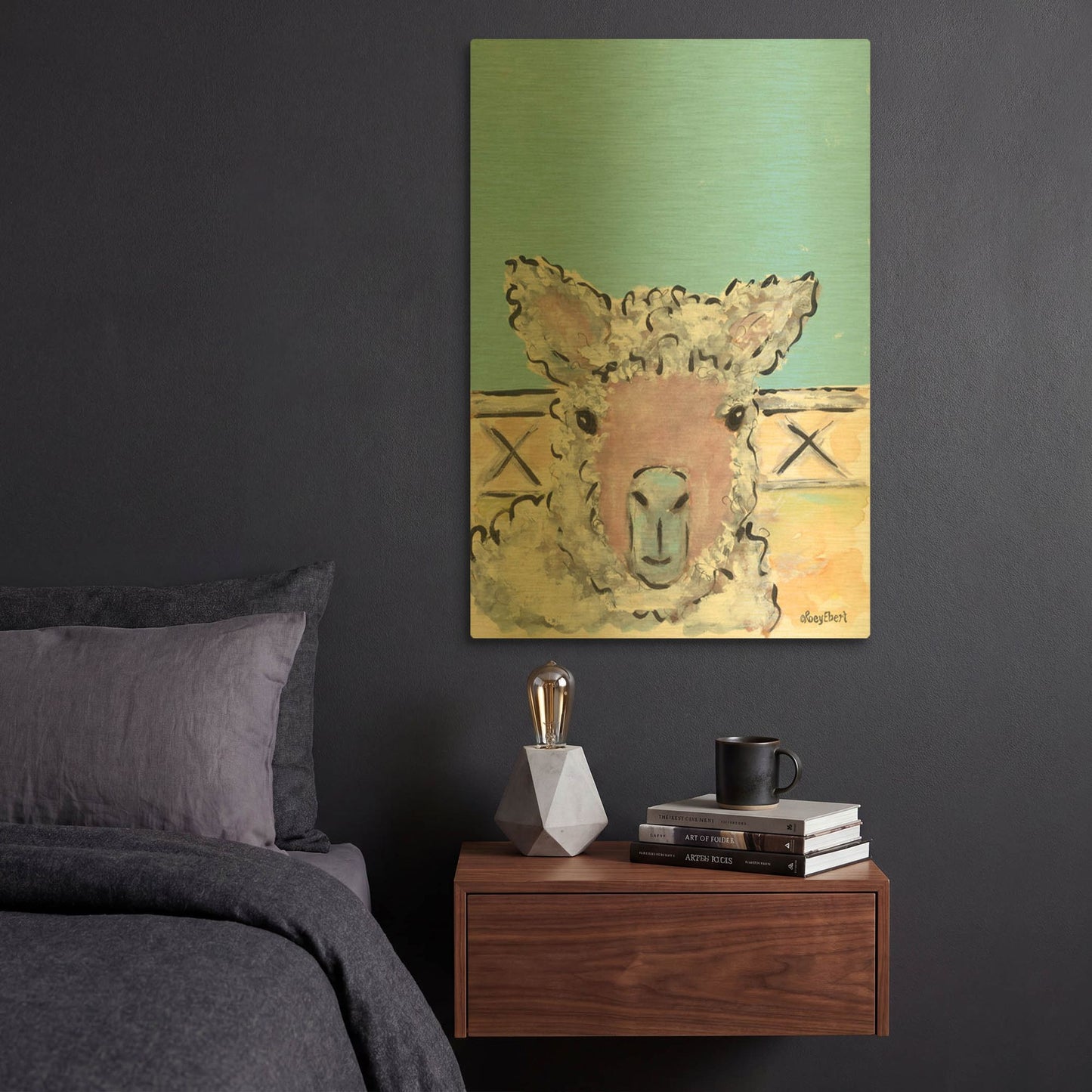 'Baa Baa' By Roey Ebert Gold Metal Wall Art