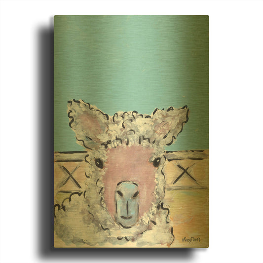 'Baa Baa' By Roey Ebert Gold Metal Wall Art