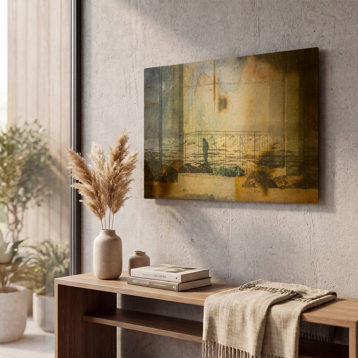 'Captured Landscape On Paper' By DB Waterman Gold Metal Wall Art