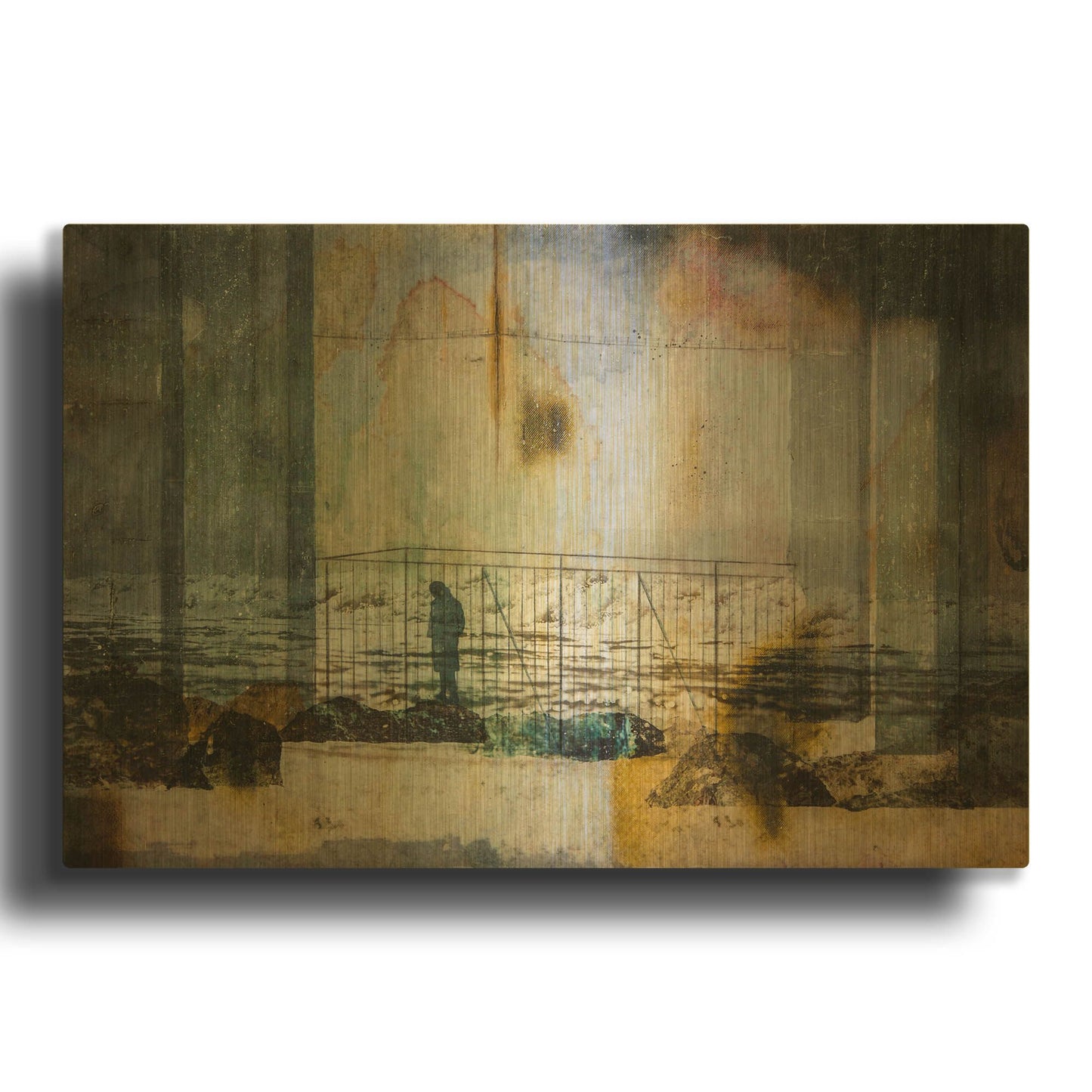'Captured Landscape On Paper' By DB Waterman Gold Metal Wall Art