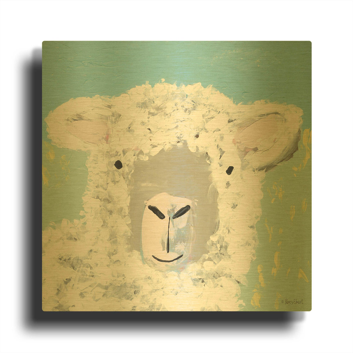 'Baa' By Roey Ebert Gold Metal Wall Art