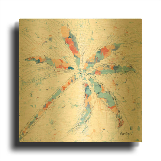 'Palm Tree I' By Roey Ebert Gold Metal Wall Art