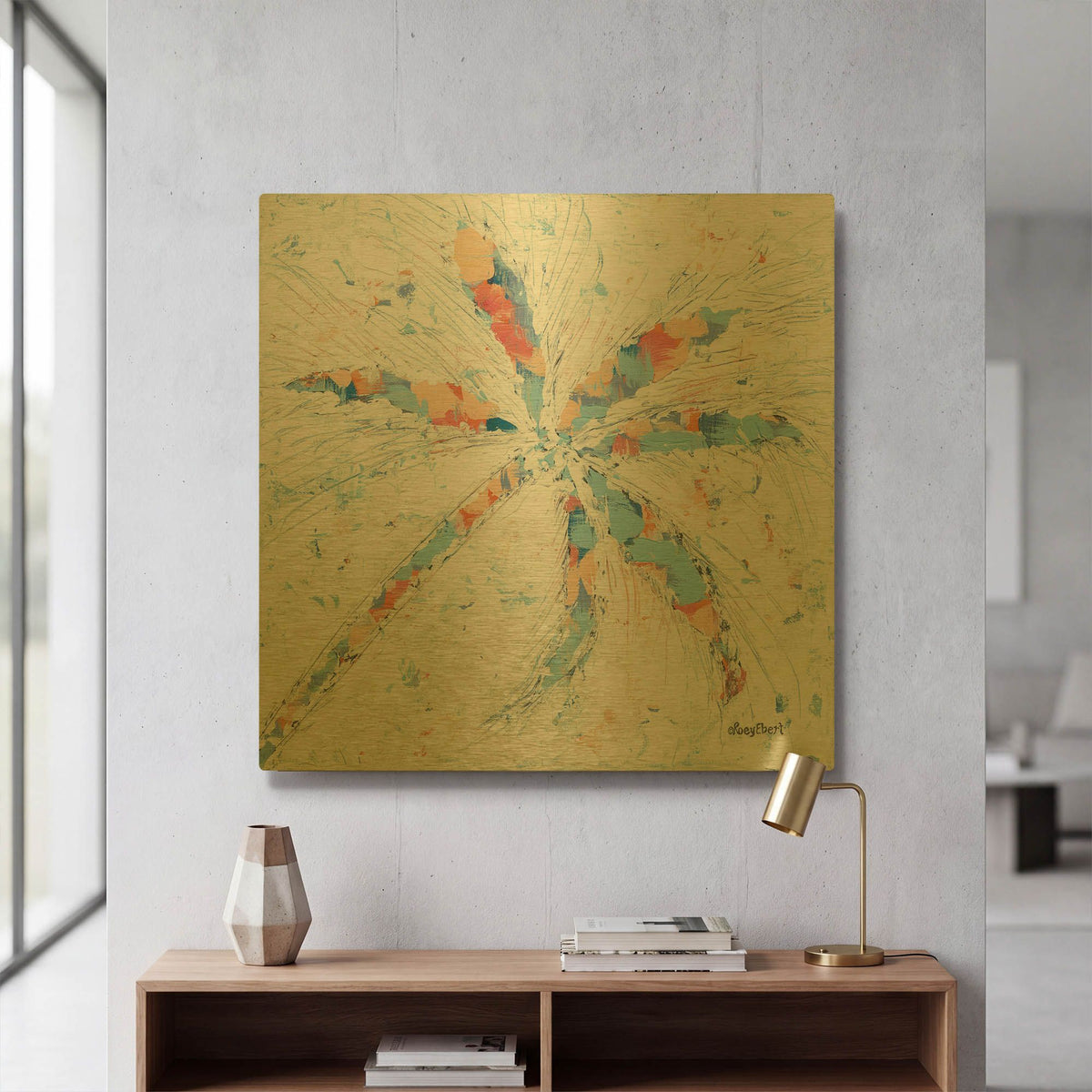 'Palm Tree I' By Roey Ebert Gold Metal Wall Art