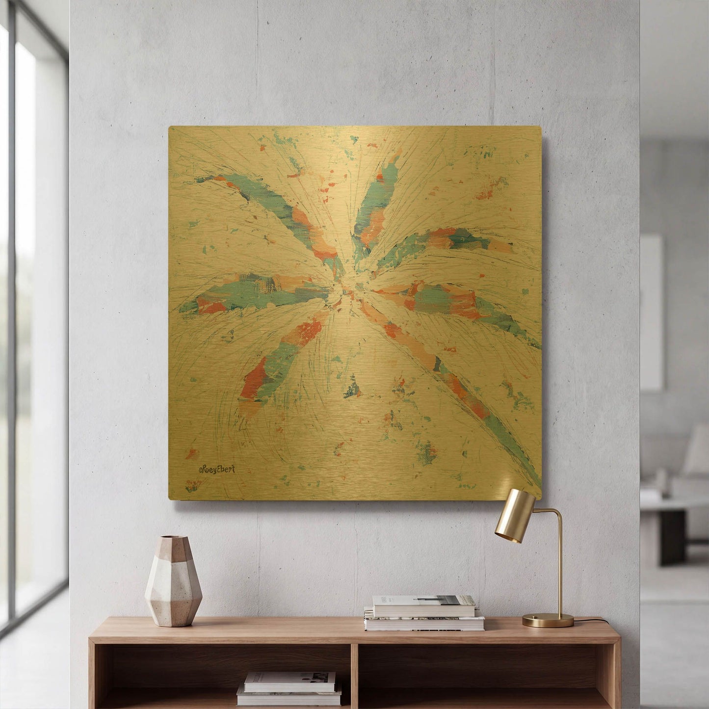 'Palm Tree II' By Roey Ebert Gold Metal Wall Art