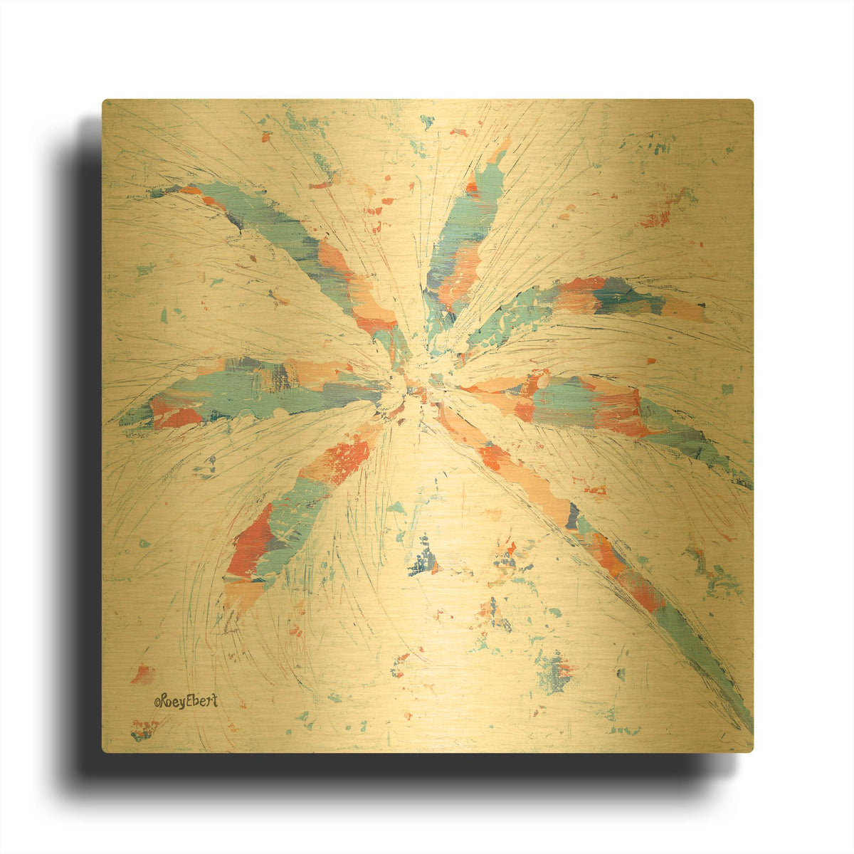 'Palm Tree II' By Roey Ebert Gold Metal Wall Art