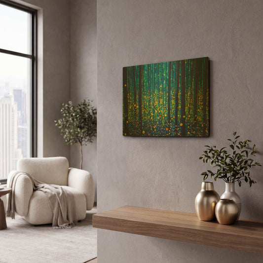 'Fireflies' By DB Waterman Gold Metal Wall Art