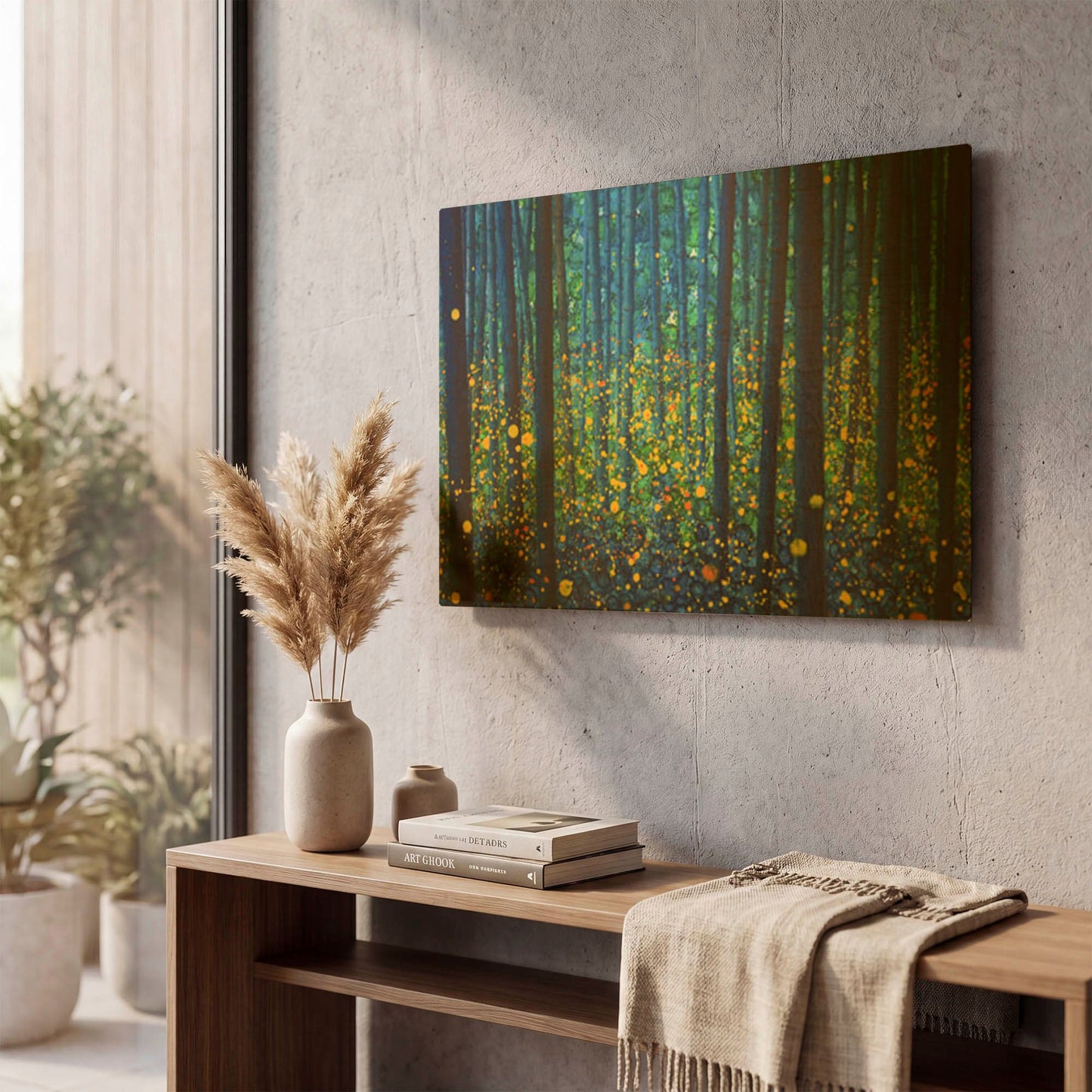 'Fireflies' By DB Waterman Gold Metal Wall Art