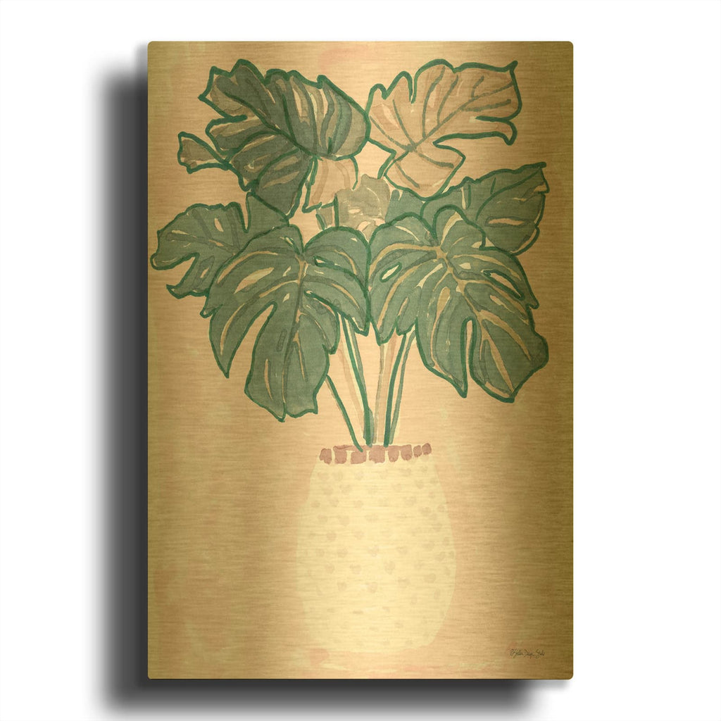 'Pink Palms 2' By Stellar Design Studio Gold Metal Wall Art