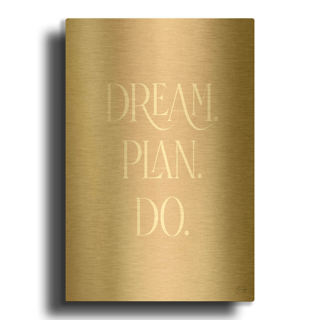'Dream - Plan - Do' By Yass Naffas Designs Gold Metal Wall Art