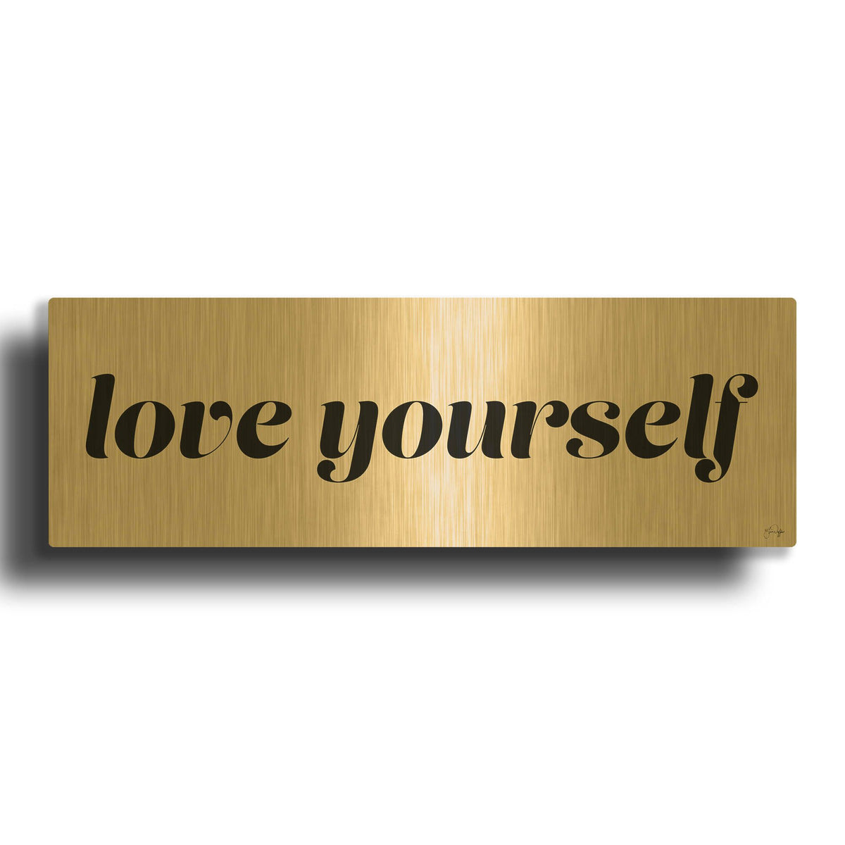 'Love Yourself' By Yass Naffas Designs Gold Metal Wall Art