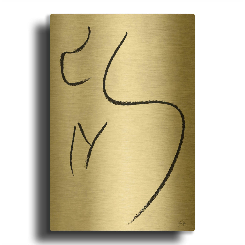 'Body Positive Self Love' By Yass Naffas Designs Gold Metal Wall Art