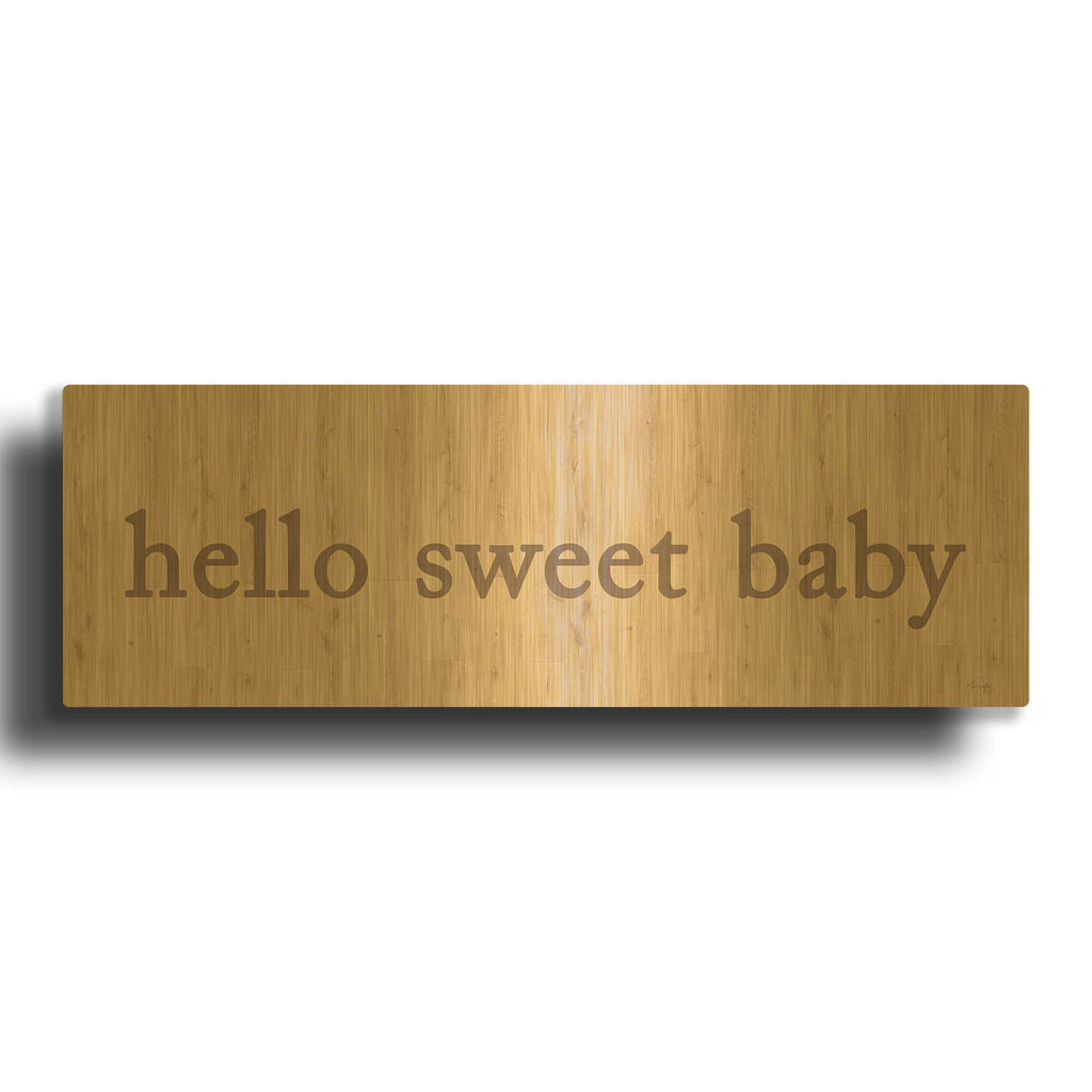 'Hello Sweet Baby' By Yass Naffas Designs Gold Metal Wall Art