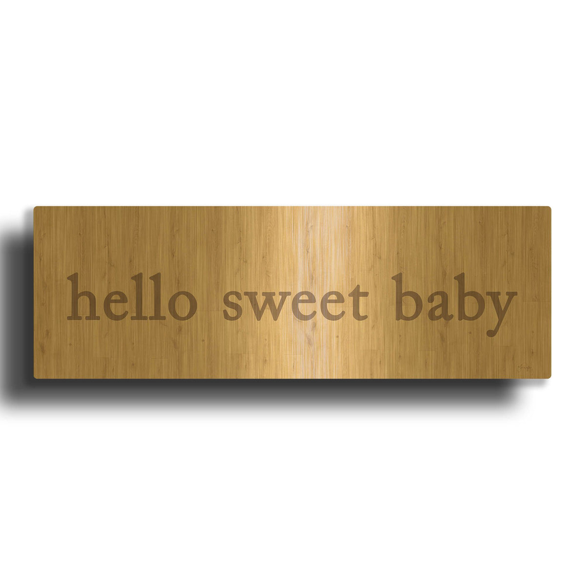 'Hello Sweet Baby' By Yass Naffas Designs Gold Metal Wall Art