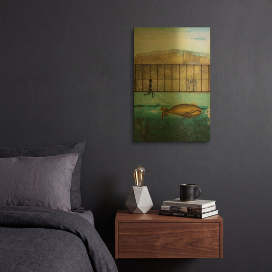 'Good Compagnon' By DB Waterman Gold Metal Wall Art