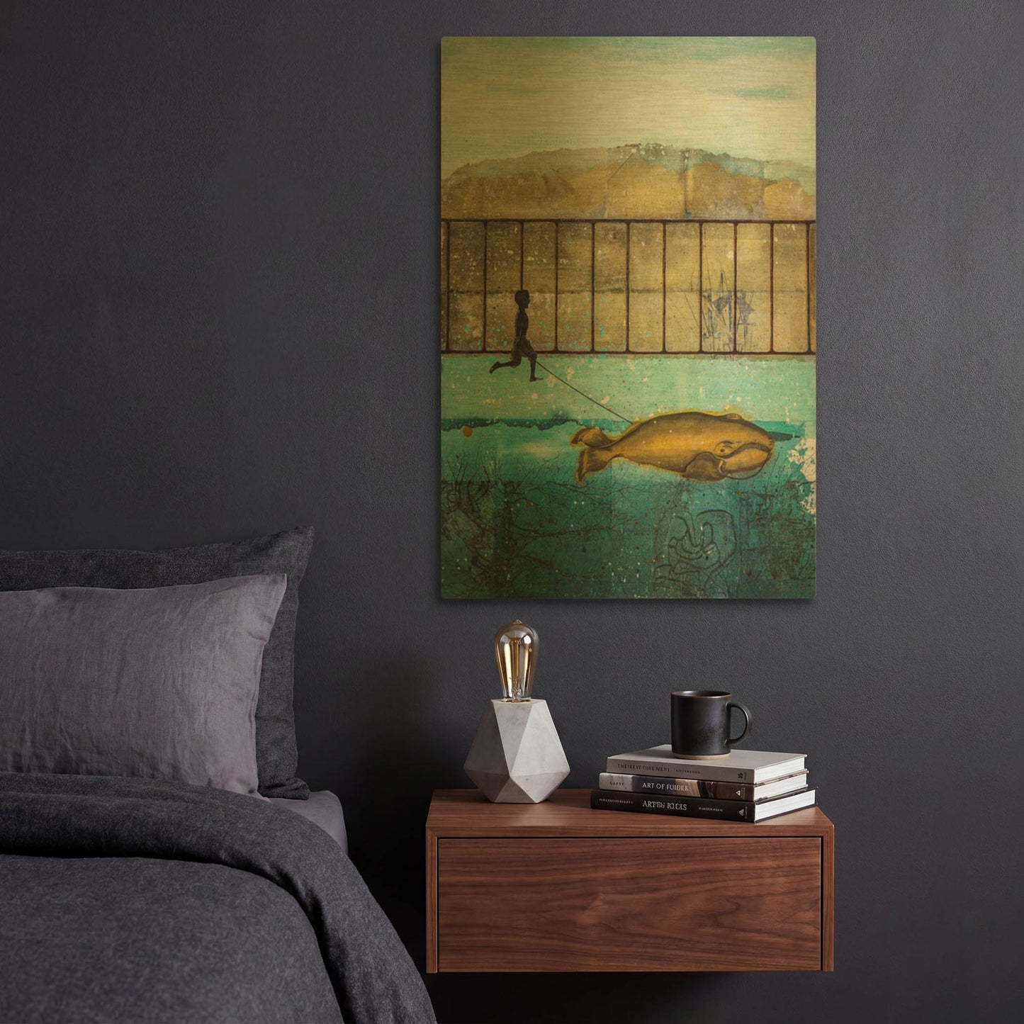 'Good Compagnon' By DB Waterman Gold Metal Wall Art