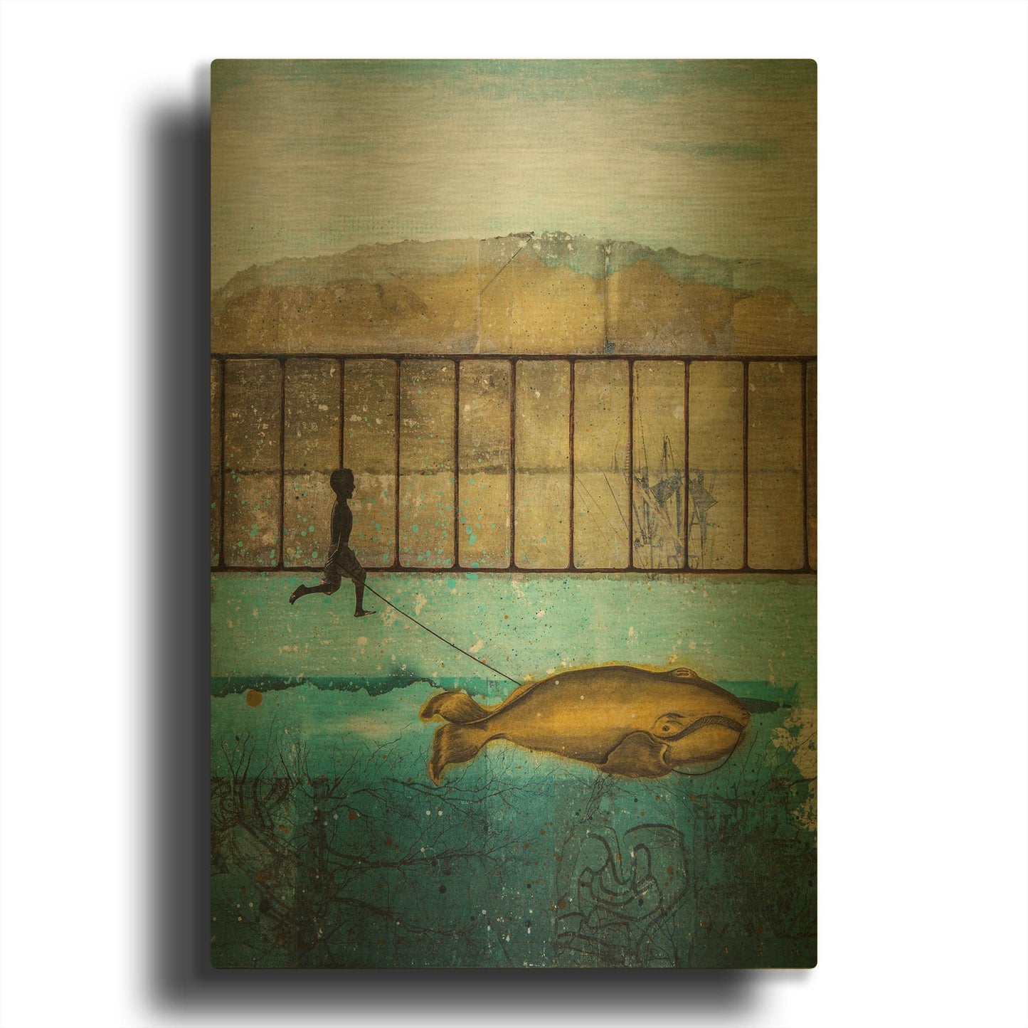 'Good Compagnon' By DB Waterman Gold Metal Wall Art
