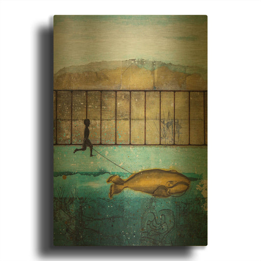 'Good Compagnon' By DB Waterman Gold Metal Wall Art