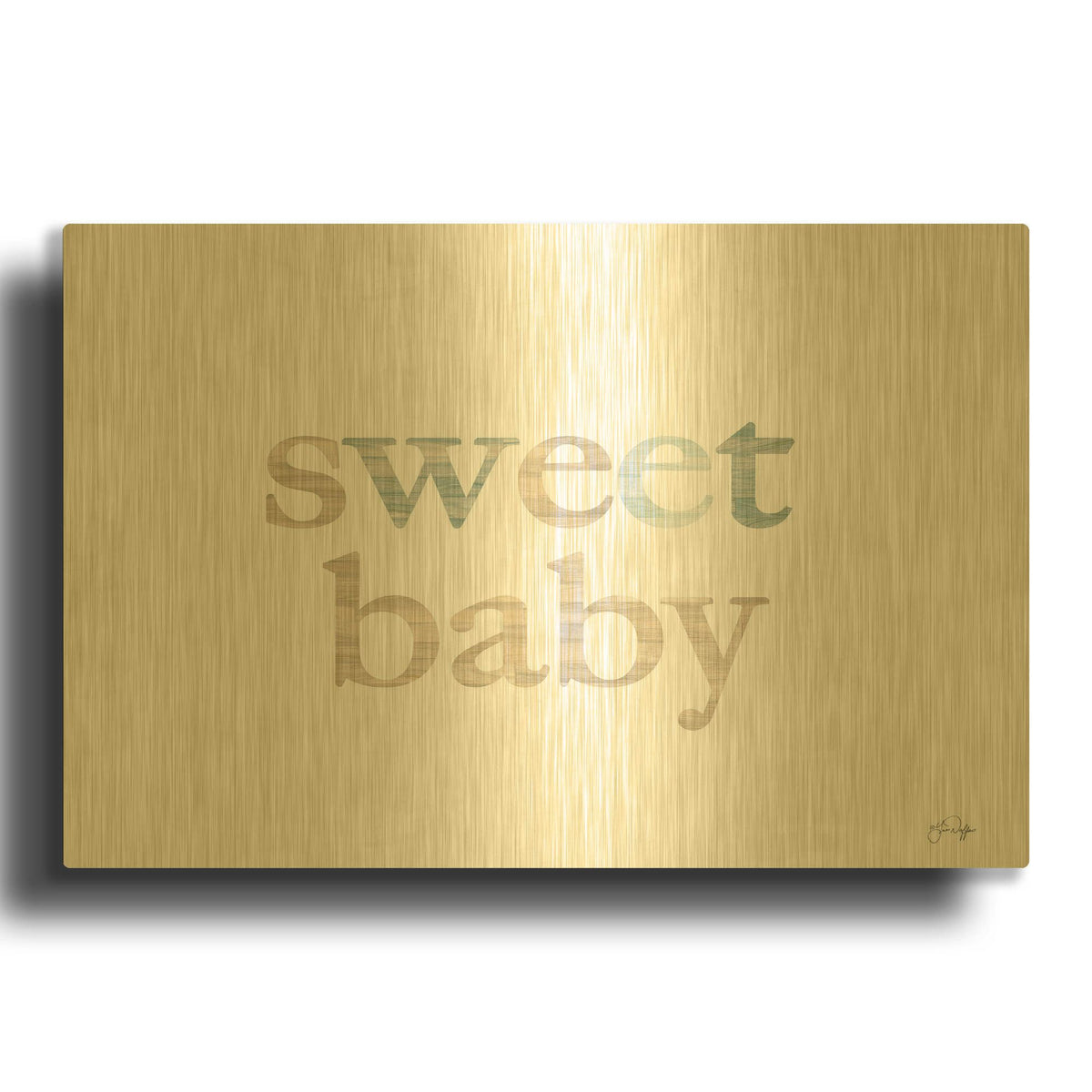 'Sweet Baby' By Yass Naffas Designs Gold Metal Wall Art