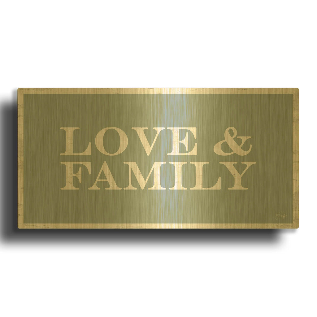 'Love and Family' By Yass Naffas Designs Gold Metal Wall Art