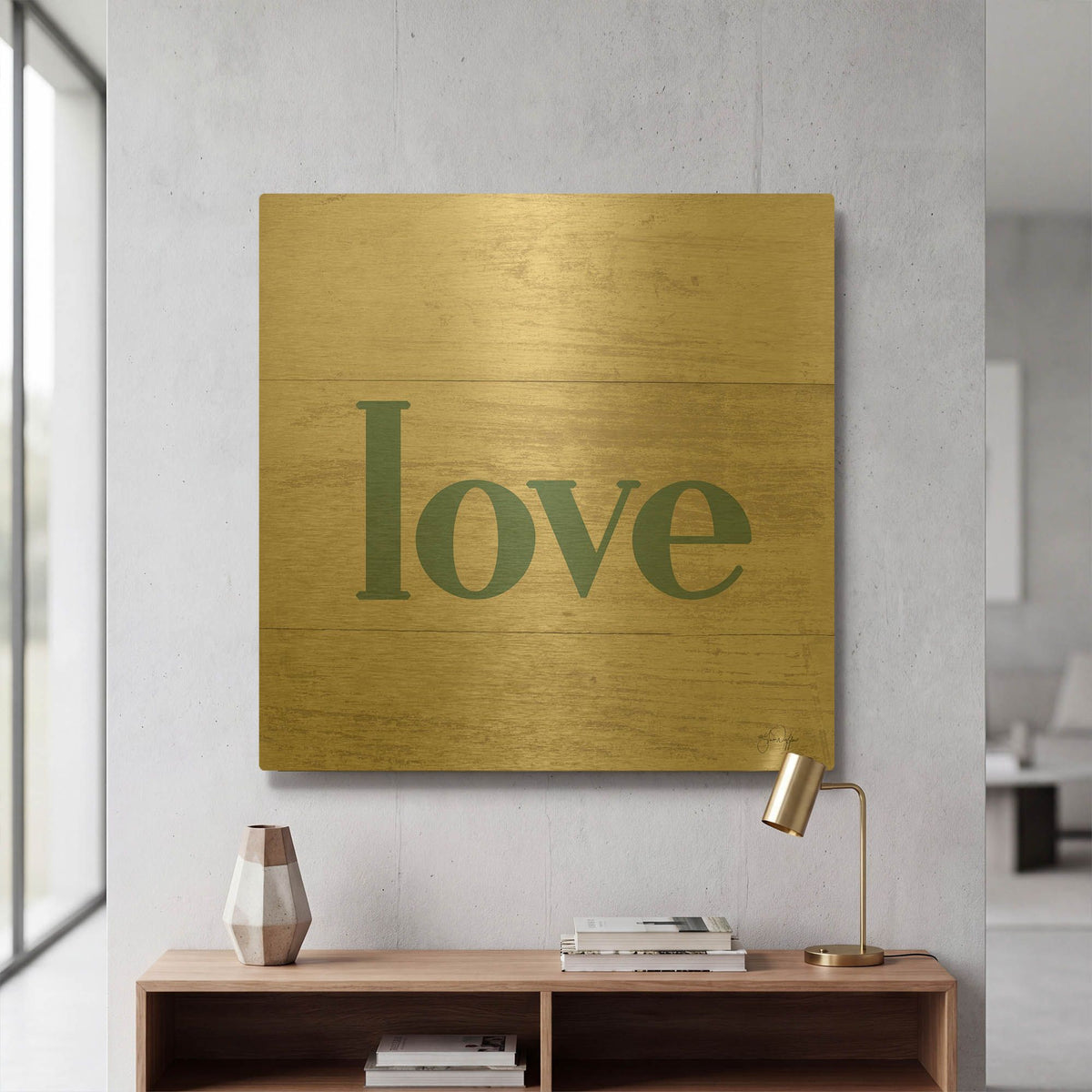 'Love' By Yass Naffas Designs Gold Metal Wall Art