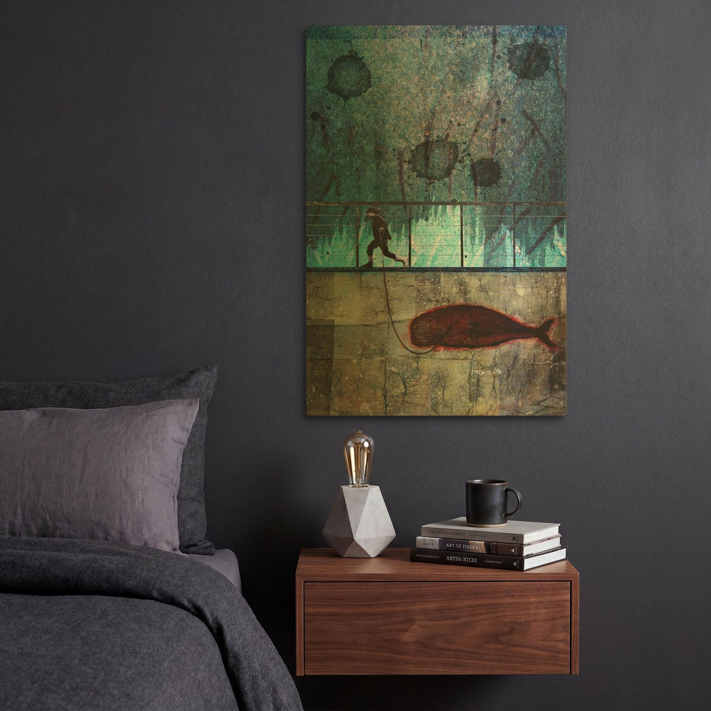 'Imaginary Friend' By DB Waterman Gold Metal Wall Art