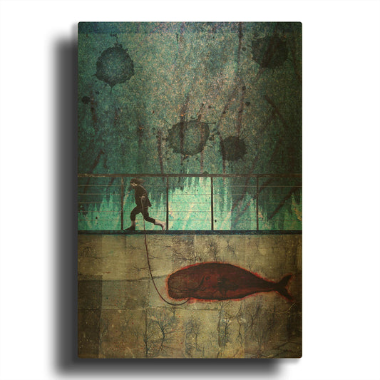 'Imaginary Friend' By DB Waterman Gold Metal Wall Art