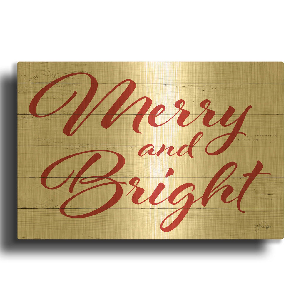 'Merry and Bright' By Yass Naffas Designs Gold Metal Wall Art