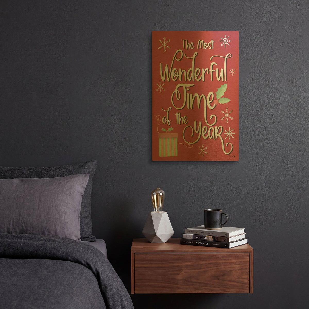 'The Most Wonderful' By Yass Naffas Designs Gold Metal Wall Art
