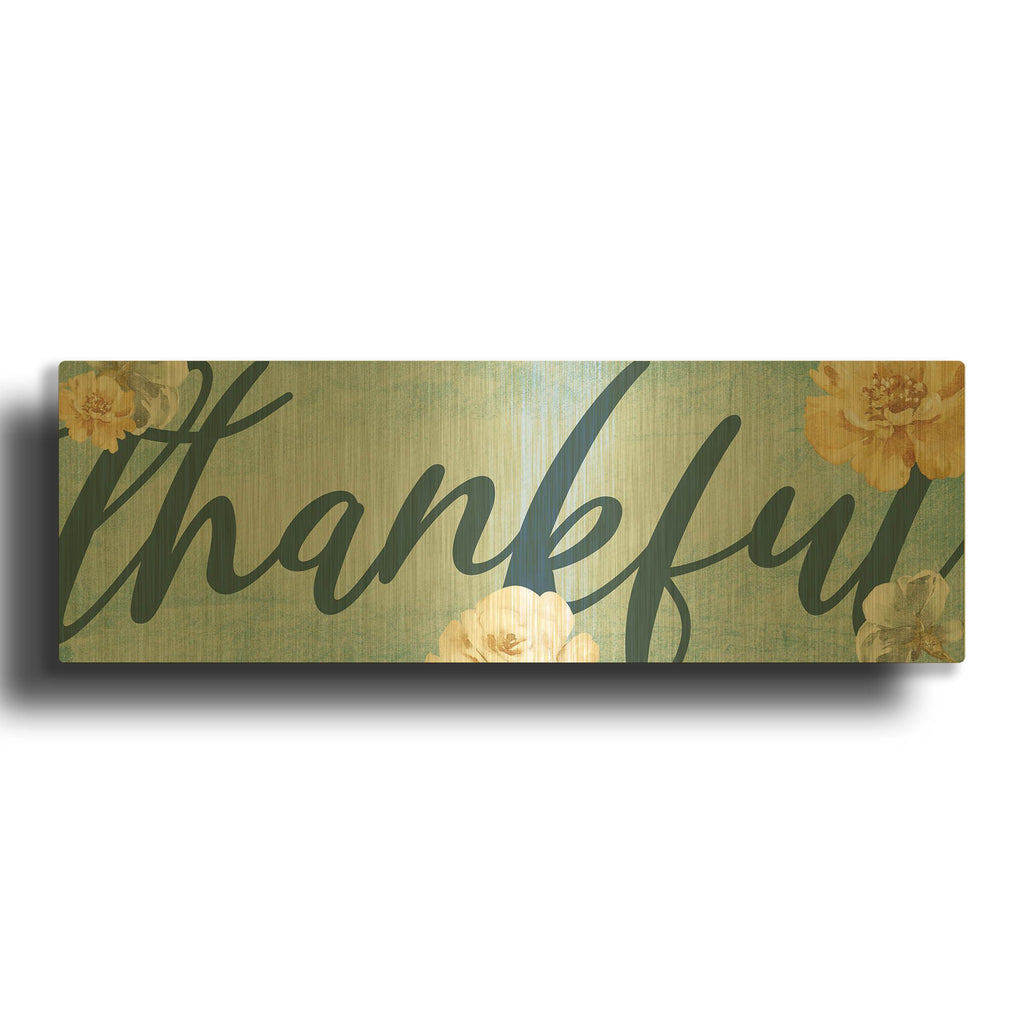 'Thankful' By Yass Naffas Designs Gold Metal Wall Art