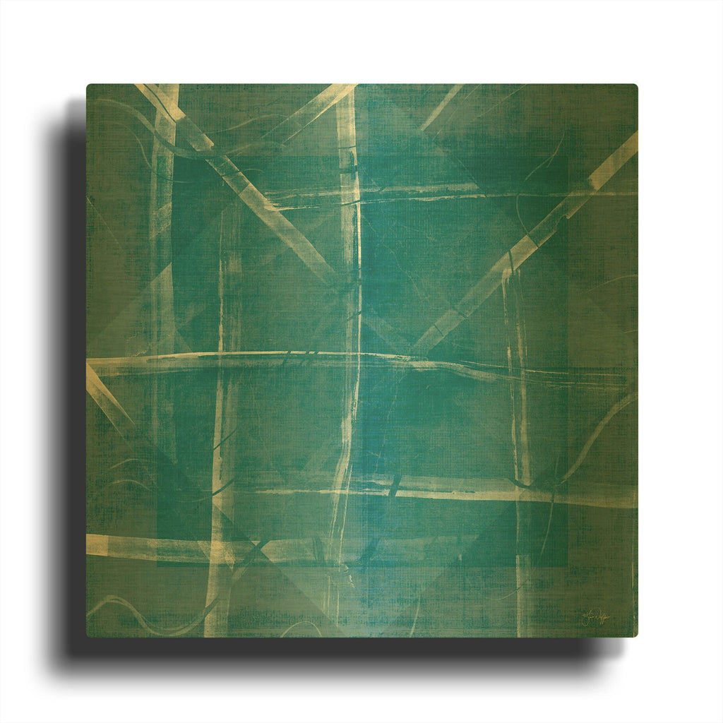 'Blue Diamonds' By Yass Naffas Designs Gold Metal Wall Art