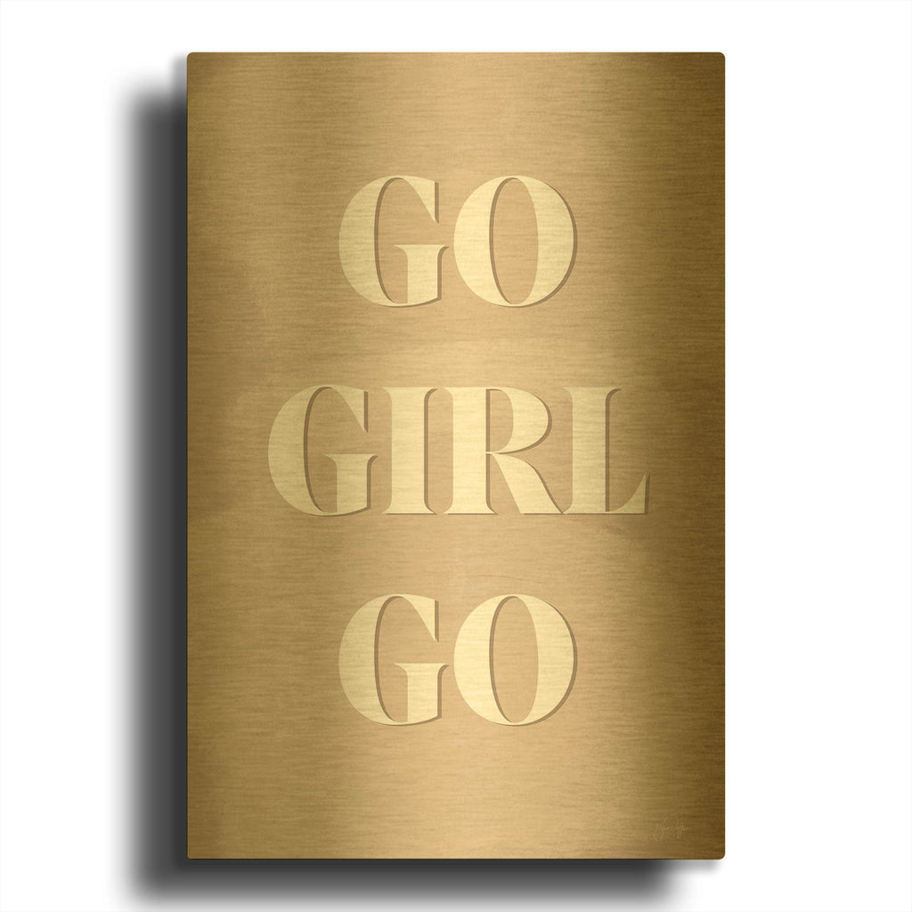 'Go Girl Go' By Yass Naffas Designs Gold Metal Wall Art