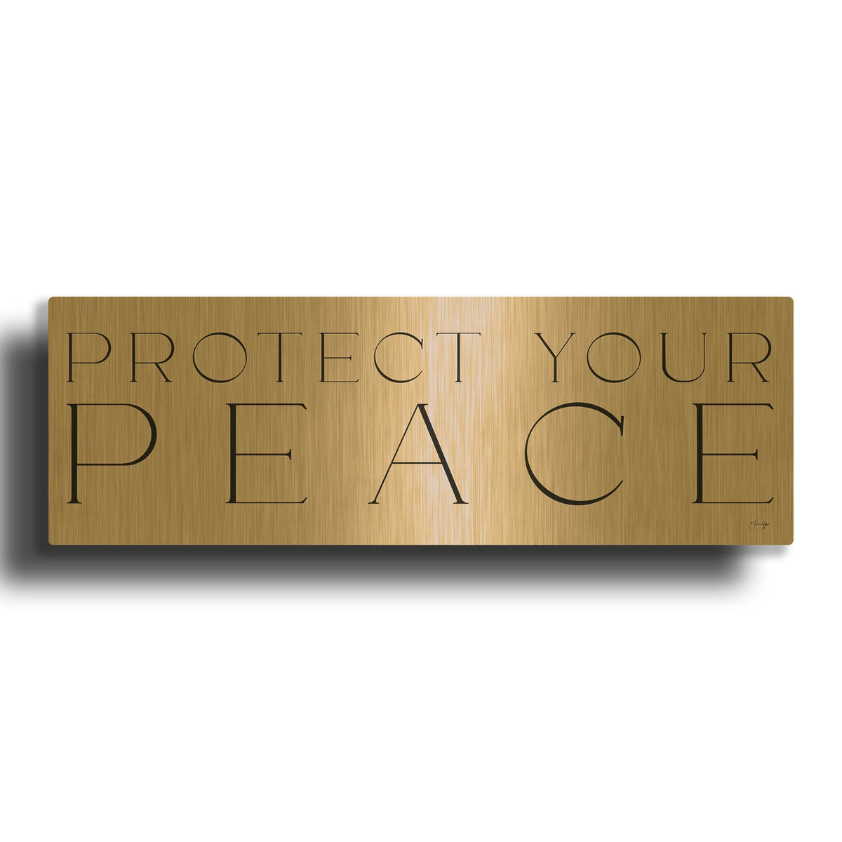 'Protect Your Peace' By Yass Naffas Designs Gold Metal Wall Art