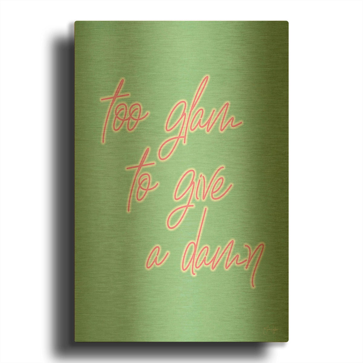'Too Glam' By Yass Naffas Designs Gold Metal Wall Art