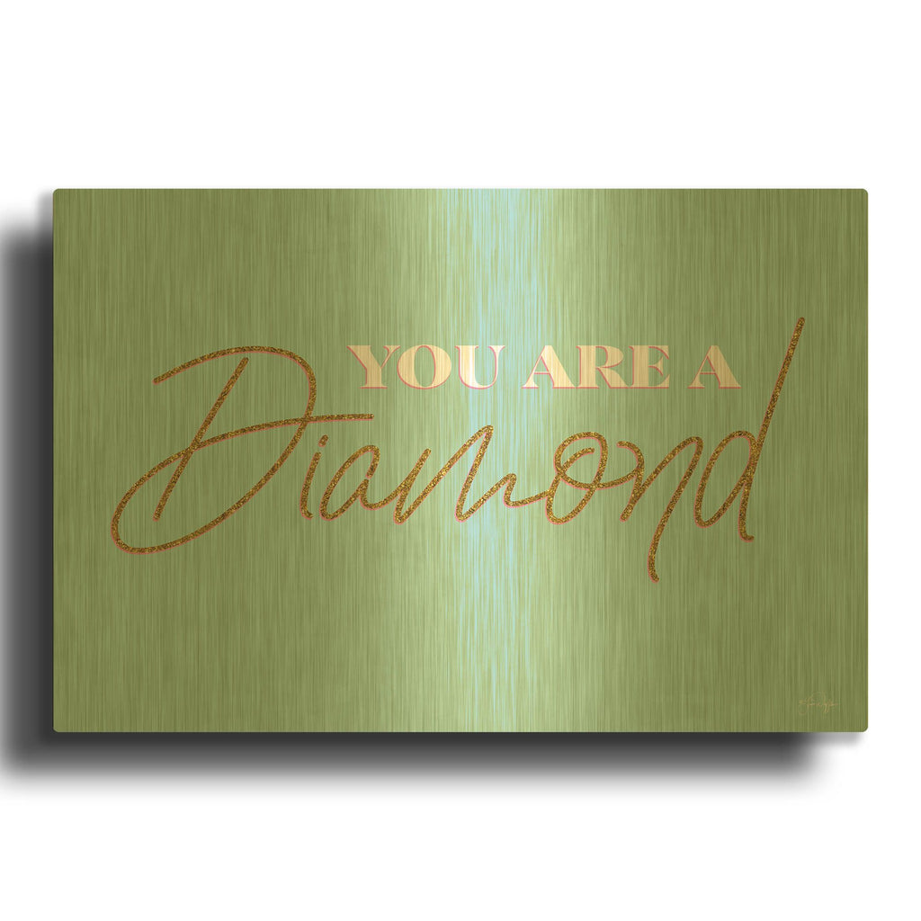 'You Are a Diamond' By Yass Naffas Designs Gold Metal Wall Art