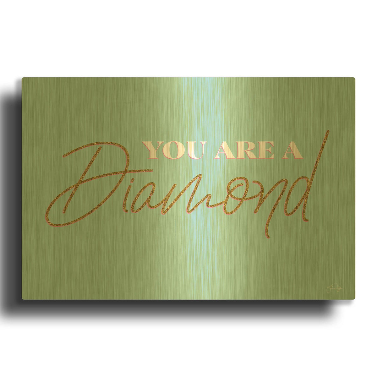 'You Are a Diamond' By Yass Naffas Designs Gold Metal Wall Art