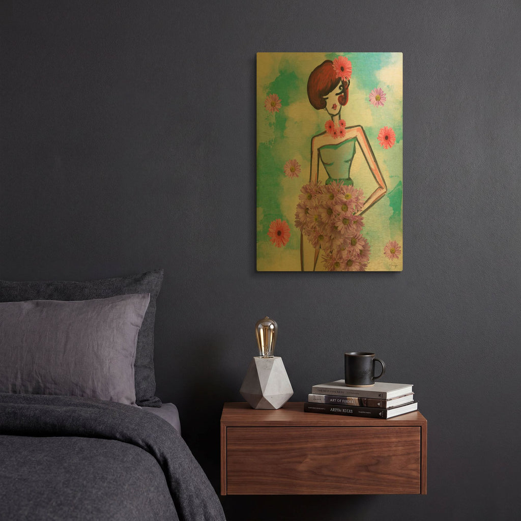 'Donna Fleur' By Yass Naffas Designs Gold Metal Wall Art
