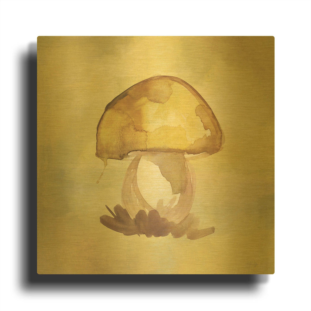 'Treasured Mushroom' By Yass Naffas Designs Gold Metal Wall Art