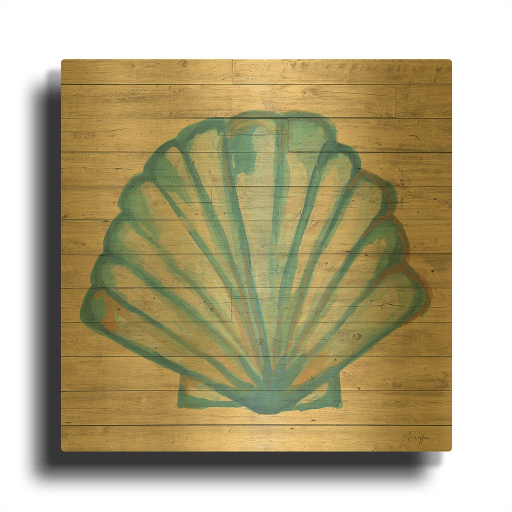 'A Seashell Wish' By Yass Naffas Designs Gold Metal Wall Art