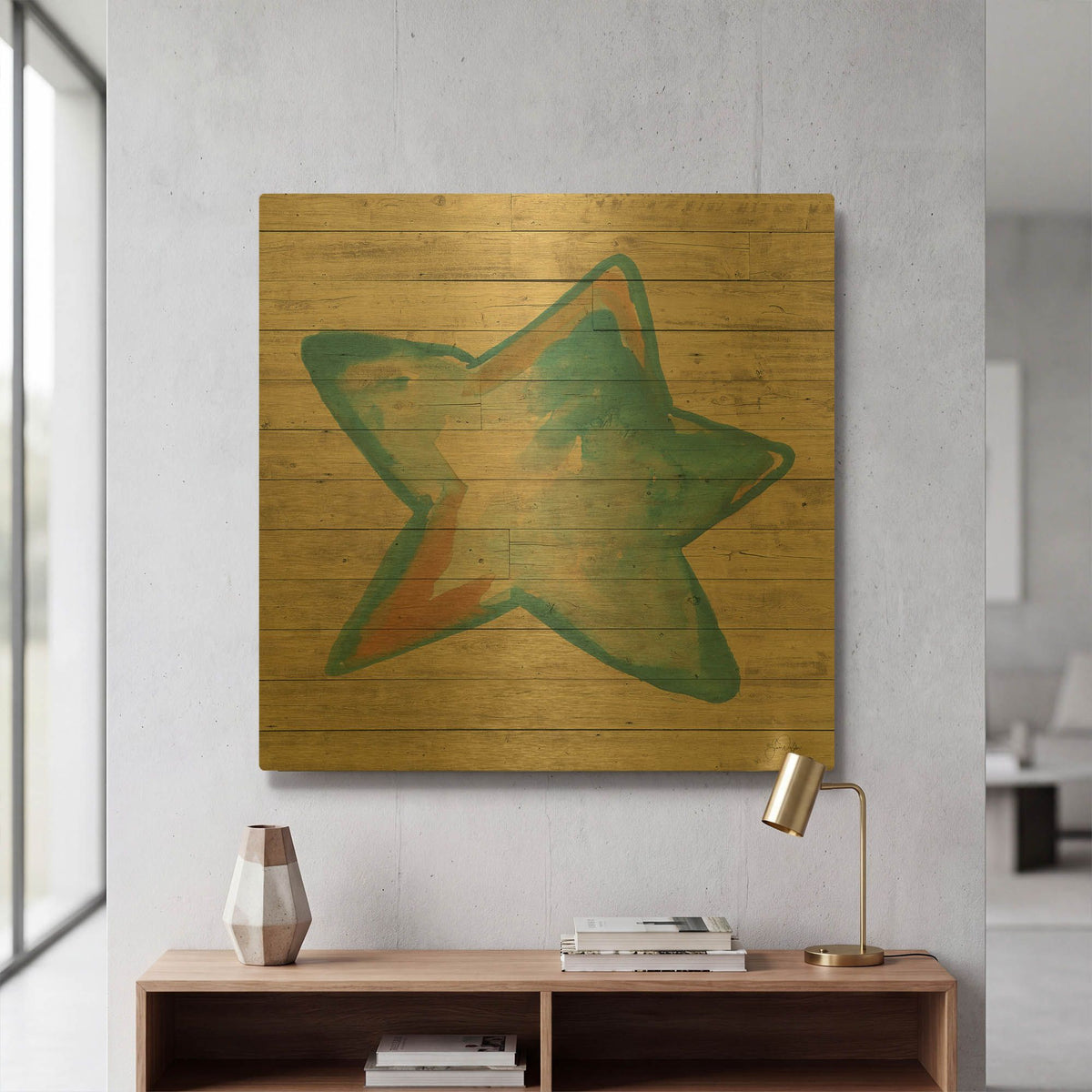 'A Starfish Wish' By Yass Naffas Designs Gold Metal Wall Art
