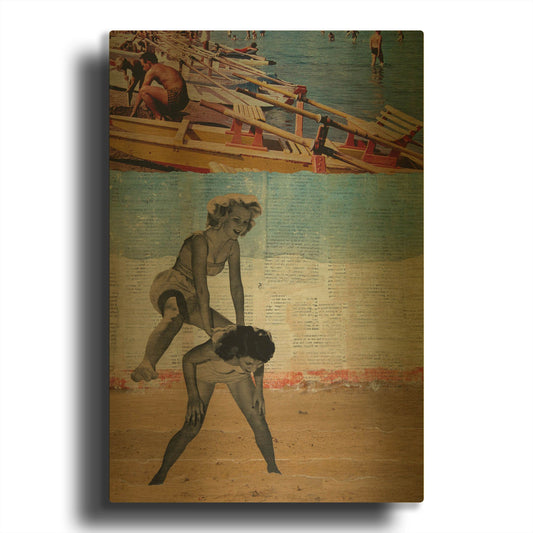 'Sweet Innocence' By DB Waterman Gold Metal Wall Art