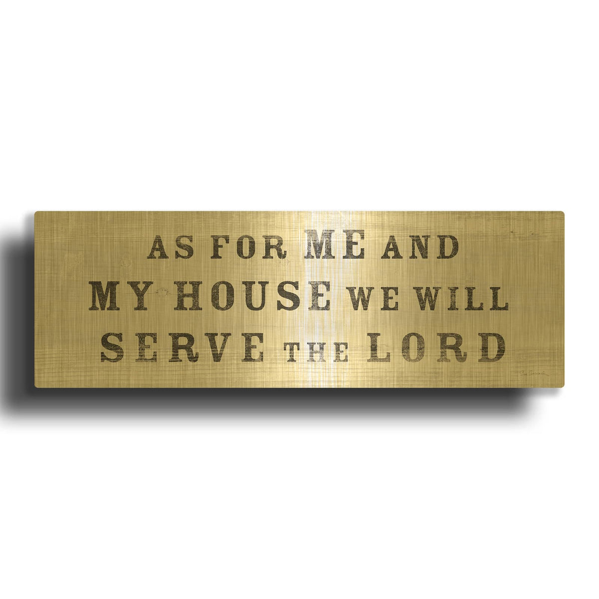 'Signs of Faith IV' By Sue Schlabach Gold Metal Wall Art
