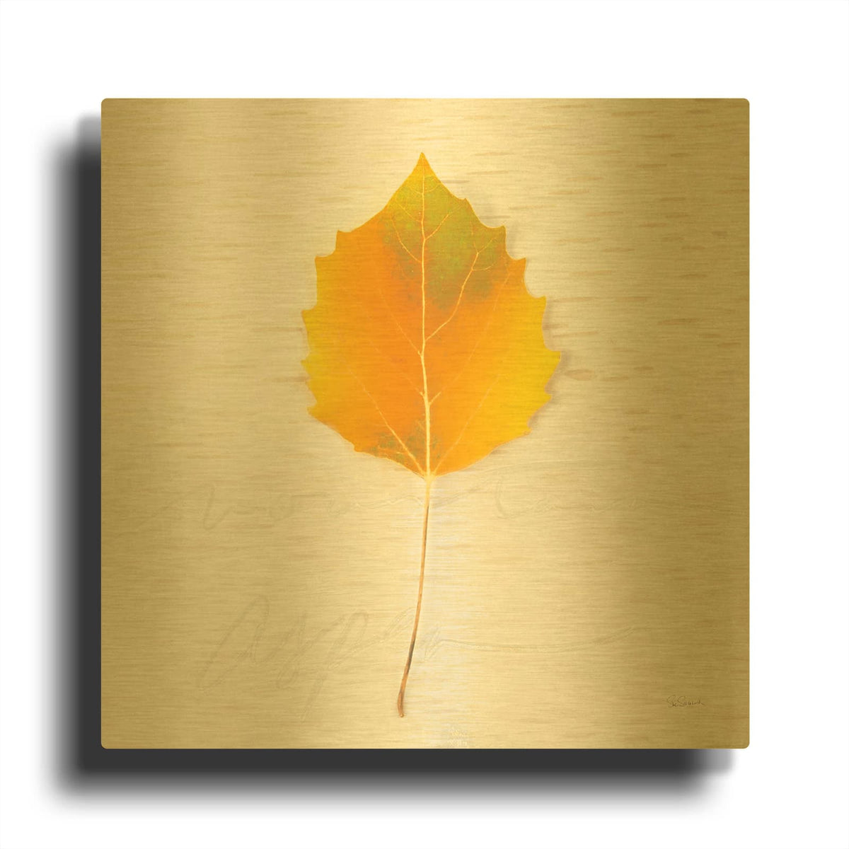 'Autumn Colors III' By Sue Schlabach Gold Metal Wall Art