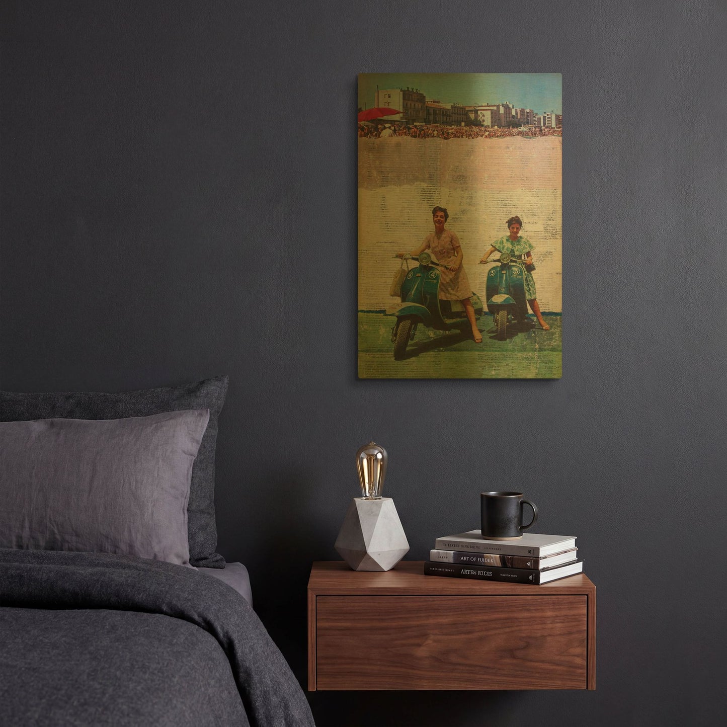 'The Sweet Past' By DB Waterman Gold Metal Wall Art