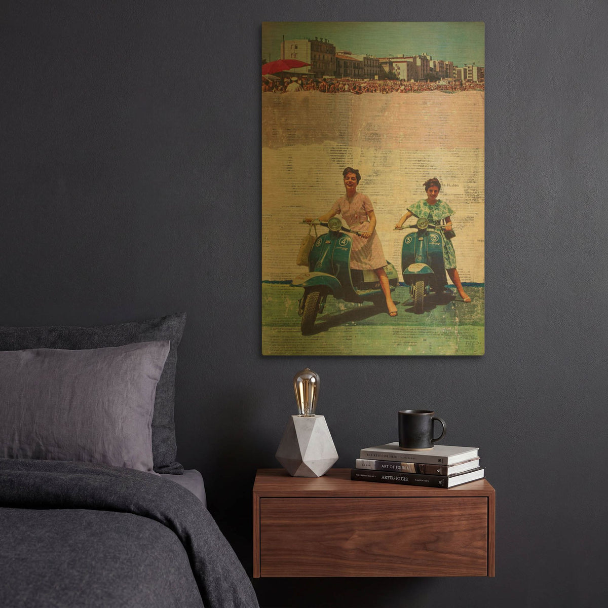 'The Sweet Past' By DB Waterman Gold Metal Wall Art